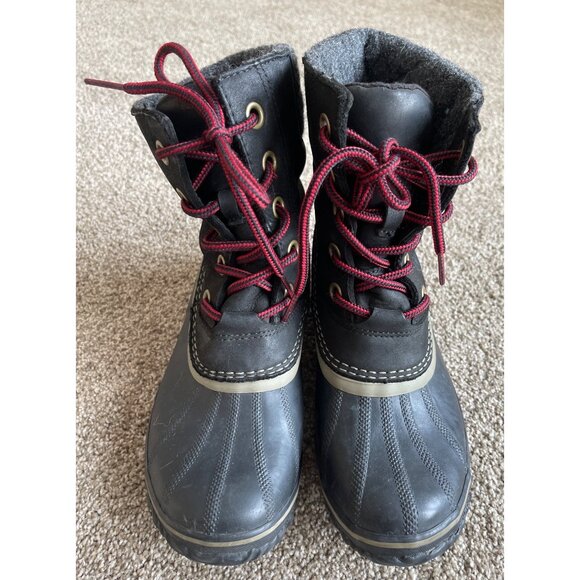 Sorel Slimpack II Lace Up Black Winter Boots NL2348 Womens 9 / 40 (a9) - Picture 6 of 8